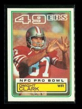 Vintage 1983 Topps Nfc Pro Bowl Football Trading Card #164 Dwight Clark 49ers - £3.94 GBP