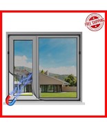 Custom Fit Magnetic Window Screen with Black Frames - Ideal for Pets and... - $899.23 MXN