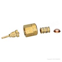 1/4" male flare conncector Quadra XBB02C FI 2 - straight with Schraeder pin - $12.97