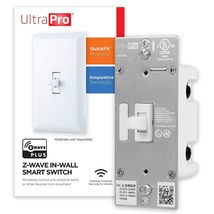 White, 39354 Ultrapro Z-Wave Smart Toggle Light Switch With Quickfit And - £29.88 GBP