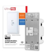 White, 39354 Ultrapro Z-Wave Smart Toggle Light Switch With Quickfit And - £30.01 GBP