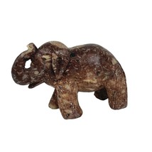 Vintage Elephant Figurine Stone-Carving Soapstone? Trunk Up - $278.12 MXN