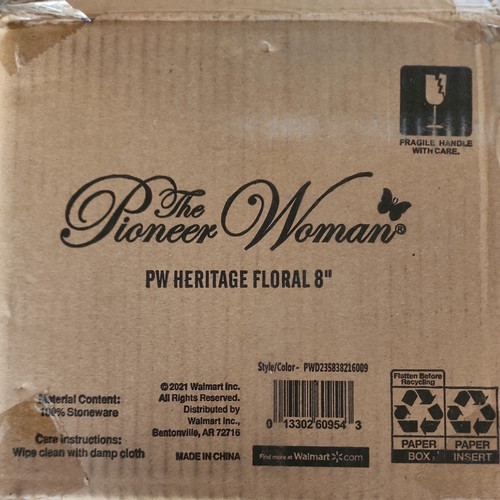 Pioneer Woman ~ HERITAGE FLORAL Planter ~ 8" ~ Stoneware ~ Flower Design Item image 5