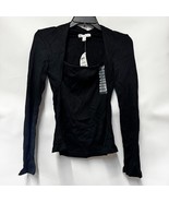 And Now This Womens L Black Square Neck Long Sleeve Top NWT AS35 - $26.88 CAD