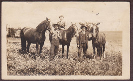 Keast Clan Cowboys of St. John, New Brunswick Canada ca. 1930s RPPC Postcard - £11.75 GBP