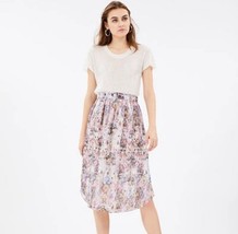 Iro Skirt Women Casual Metallic Clip Dot Printed Knee Length Midi Sz XS ... - $633.66 MXN