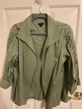 Women’s Green New Directions, Sz L Blazer with Laced Up Long Sleeves - $224.18 MXN