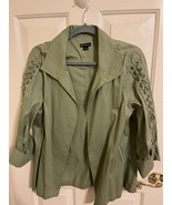 Women’s Green New Directions, Sz L Blazer with Laced Up Long Sleeves - $224.18 MXN