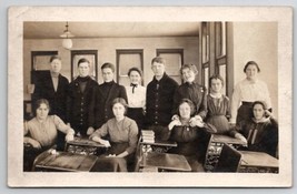 RPPC School Children Interior Classroom Photo c1910 Postcard A49 - £11.95 GBP