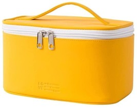 Waterproof ~ Travel Tote ~ Storage Case ~ Cosmetic Bag ~ Organizer BRIGHT YELLOW - £17.88 GBP