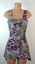 Sace Mix Animal Print Pointed Hem Corset Back Dress - $12.99