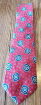 Nino Cerruti Red Abstract Geometric Diamond Pattern Necktie Tie - $9.89