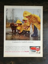 Vintage 1963 Campbell&#39;s Tomato Soup Kids with Dog Full Page Original Ad 823 - £5.52 GBP