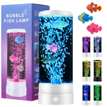 LED Fish Lava Lamp Light Motion Aquarium Modes Rechargeable Night USB Underwater - $38.69