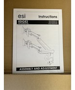 ESI EDGE2 Black Heavy Duty Dual Arm Monitor Stand Desk Mount Adjustable ... - $138.60