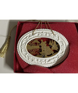 Lenox Christmas Ornament Gold Ice Skaters in Box - $25.72 CAD