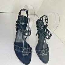 O Joey womens Sz 6 black strappy sandals 3.75 in heels - $16.82