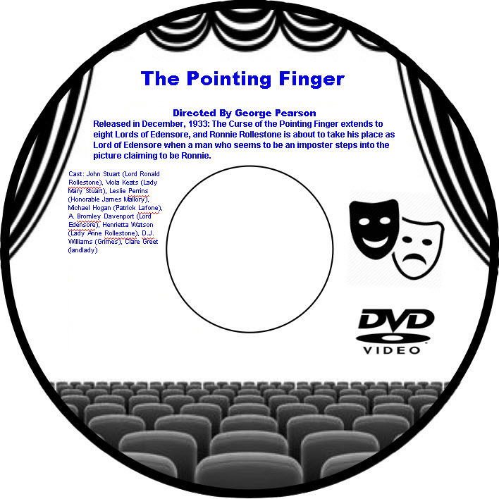 The Pointing Finger 1933 DVD Film Crime Fiction George Pearson John Stuart Vi