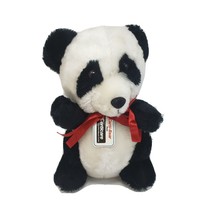 Vintage CERTI-BEAR Teddy Bear Certicare Black Panda Stuffed Animal Plush Toy - £29.13 GBP