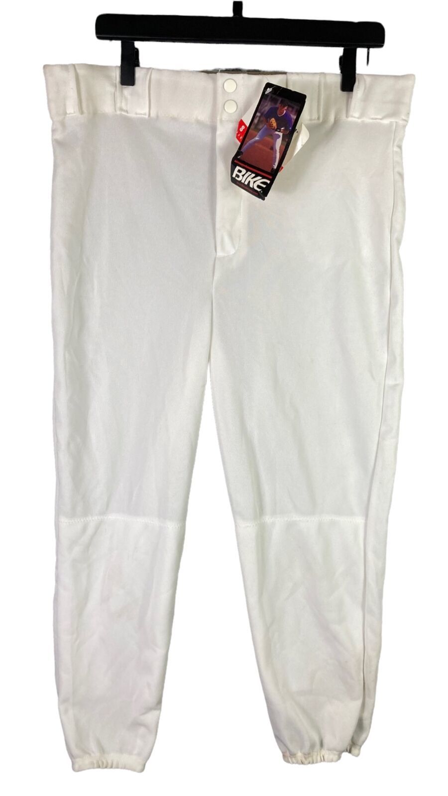 Vintage Baseball Pants Bike Size Large White USA Mens Athletic Sweapants 90s - $10.69