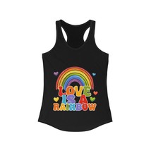 love is a rainbow quote Women&#39;s Ideal Racerback Tank gift  - $18.32+