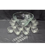 1938-1944 VINTAGE CLEAR By ANCHOR HOCKING 25-Piece Punch Bowl Set - Made... - $48.30