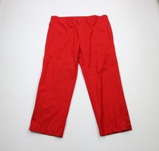 Vintage 90s Woolrich Mens Size XL Faded Cotton Twill Wide Leg Pants Red - $688.24 MXN