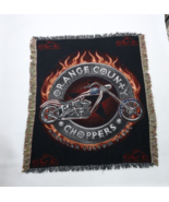 Vintage Orange County Choppers Motorcycle Spell Out Fire Flames Fringed ... - $53.41