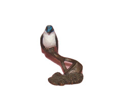 Beautiful Blue Bird Perched on a Metal Shovel and Base - £12.62 GBP