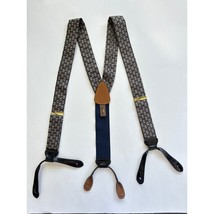 Trafalgar Suspenders Gold Navy Maroon Black Leather Light Wear Dapper Me... - $1,014.25 MXN