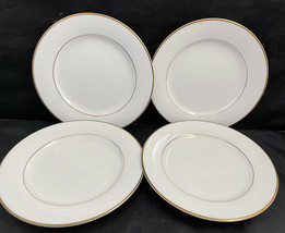 Noritake Bread Plates Set of 4 Stoneware Gold Trim 6-1/4" Japan - $21.00