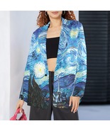 Woman&#39;s Starry Night Van Gogh All Over Print Blazer - $42.00