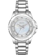 Authentic Bulova Woman’s Diamond Assent Wristwatch Mother of pearl Dial ... - $3,023.53 MXN