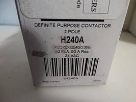 FASCO H240A Definite Purpose Contactor (2 Pole, 40A, 24 VAC) NEW - $19.80