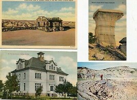 North Dakota Postcards Bad Lands Oakes Painted Canyon Burning Coal Vein ... - $14.84
