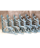 6 Cast Iron Octopus Brackets Nautical Garden Braces Shelf Corbels Ocean ... - $974.47 MXN