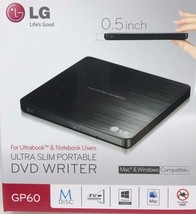 Lg - GP60NB50 - Slim Portable Dvd Writer DVD-Writer Ext 8x Usb Dvdrw - Black - £28.27 GBP