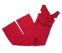 NWT Black Halo Petite Jackie-O Jumpsuit in Red Belted Jumper 12P x 33 $415 - £145.97 GBP