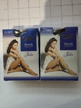 2 X Gatta 15den Classic Women STREATCH COLLANT Tights -NERO- BLACK SIZE ... - $9.00