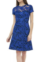Js Collections Embroidered Cocktail Dress Women&#39;s Blue Size 8 MSRP $288 - £35.36 GBP