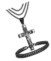 5 Pieces Set Stainless Steel Cross Pendant for Men - £83.58 GBP