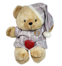 Vintage 1997 Heart To Heart Chosun Teddy Bear Stuffed Animal Plush Working Heart - £66.80 GBP