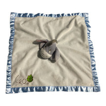 Disney Baby Blue Eeyore Lovey Security Baby Blanket Plush Satin Trim Edge Leaf   - £23.49 GBP
