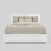 Lorraine Queen Storage Bed, White - $16,724.97 MXN