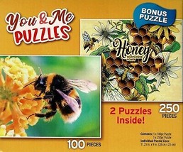 Fuzzy Bumblebee/Save The Bees - Total 350 Piece, 2 Puzzles Inside - £8.55 GBP