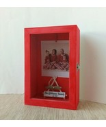 Extra Deep Red Shadow Box Glass door 5.7&quot; x 8.5&quot; x 3.3&quot; Memory box - $34.62