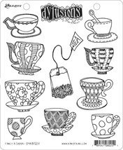 Dyan Reaveley&#39;s Dylusions Cling Stamp Collection-Fancy A Cuppa - £19.02 GBP