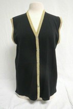 Awina Black Sleeveless Sweater Top Size Small - £16.27 GBP