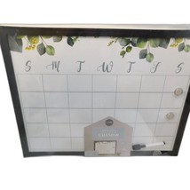 Core Home Magnetic Dry Erase Calendar Floral Leaves New - $16.82