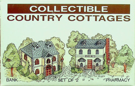 Collectible Country Cottages - Bank &amp; Pharmacy Resin (1992) - Carol Gord... - £8.92 GBP